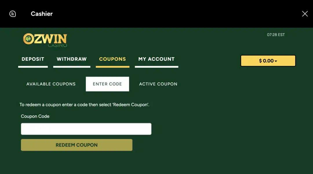 ozwin-promo-code